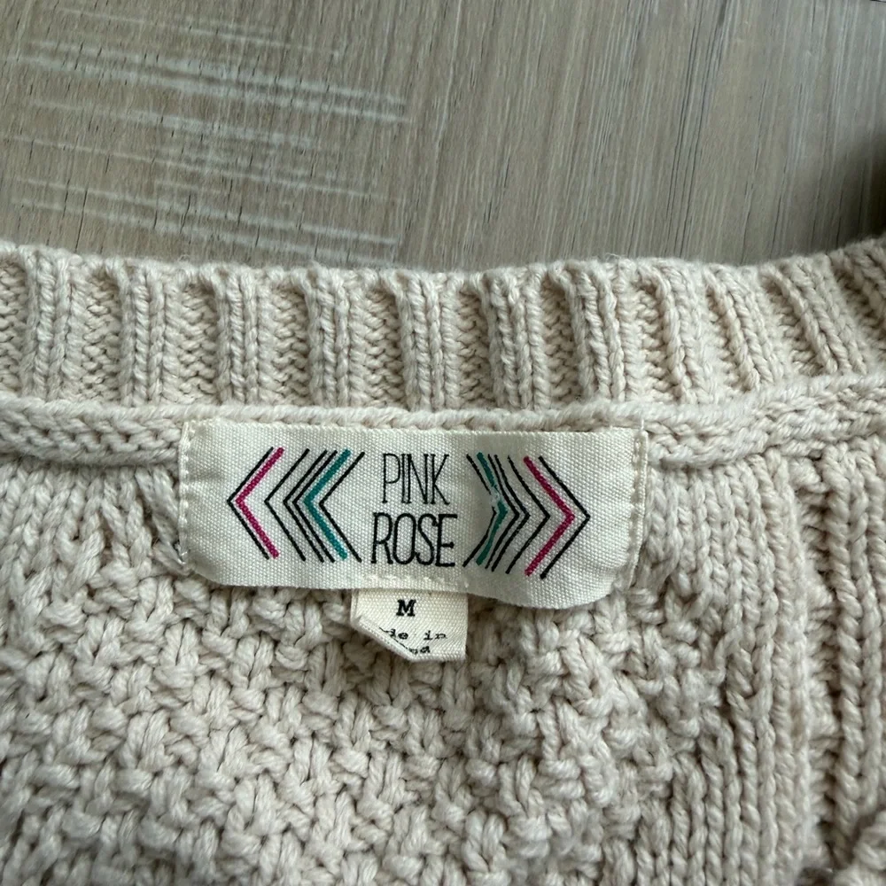 Cream Cable Knit Sweater Dress - Picture 3 of 3